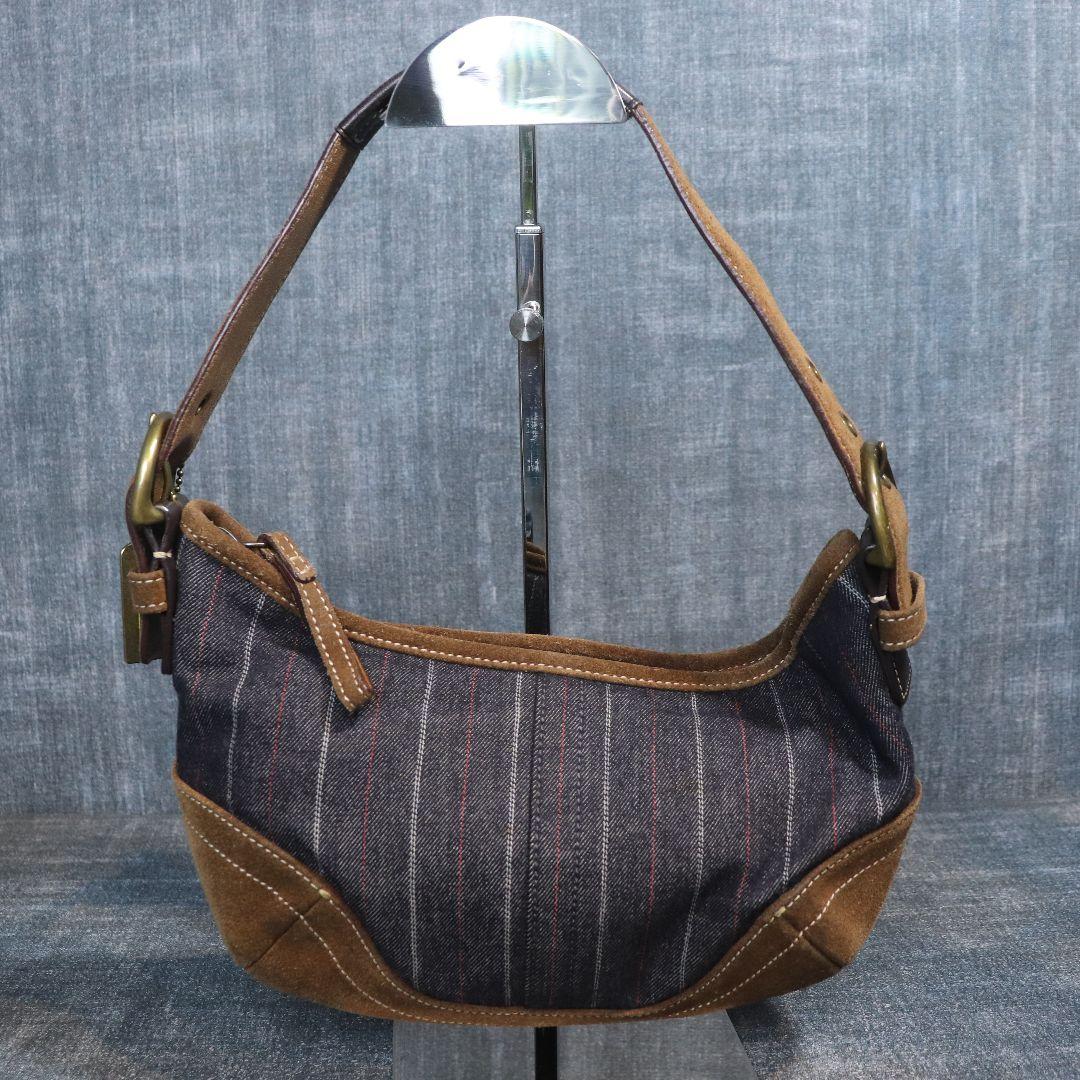 バッグ COACH Hobo Denim ShoulderBAG Suede