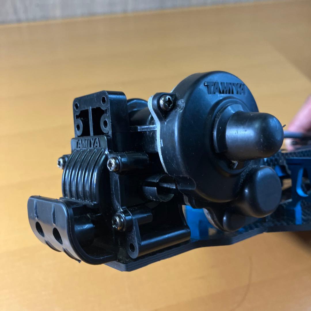 【レア】タミヤ ラジコン DF03 カーボンシャーシ　前後ギアボックス付き