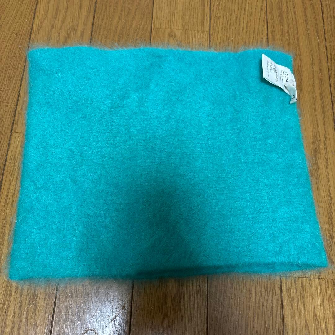 cash & barba キャッシュファー ネックウォーマー T.blue