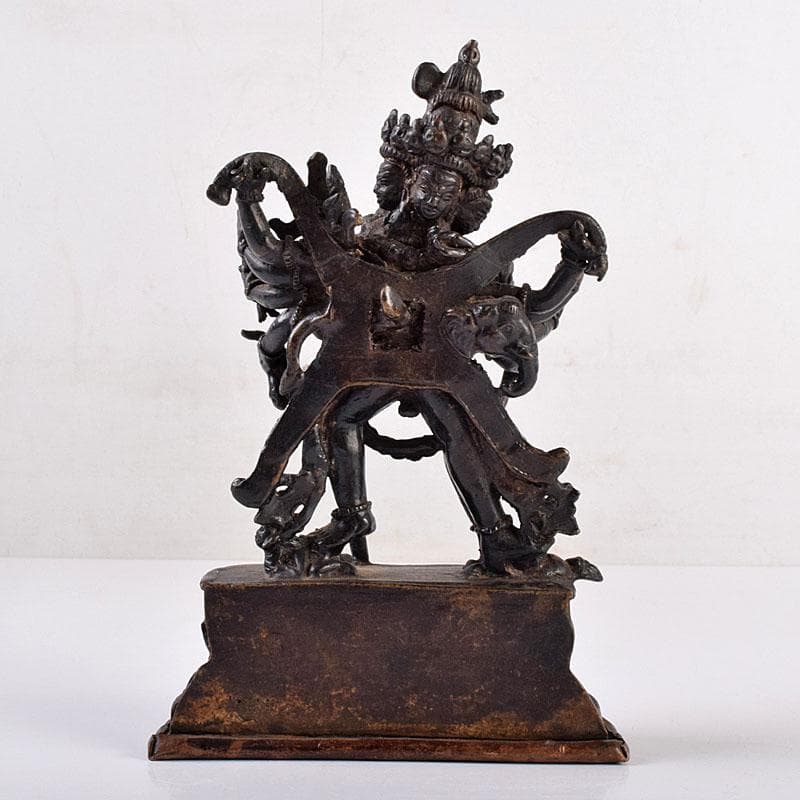 中国　古銅　チベット仏　歓喜仏　仏像　V　R8919