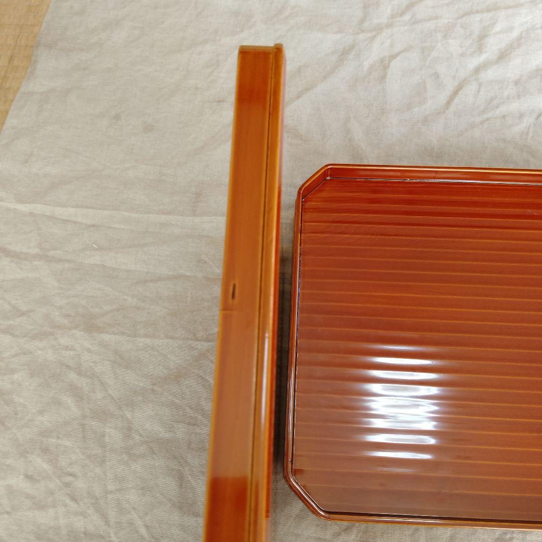 飛騨春慶　懐石膳　四角盆　4枚