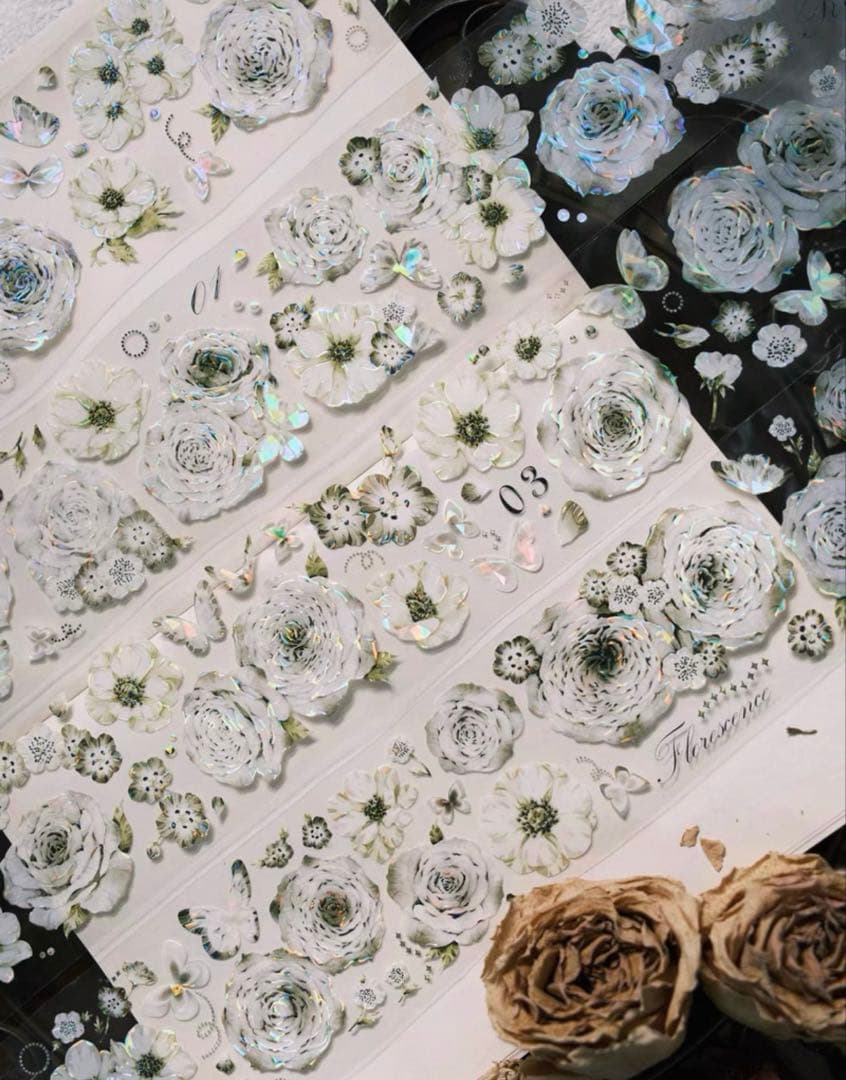 ⭐️SALE⭐️ 林野间《青玫瑰》海外マスキングテープ　マステ 【2462】