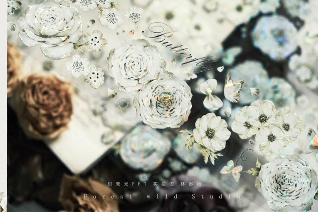 ⭐️SALE⭐️ 林野间《青玫瑰》海外マスキングテープ　マステ 【2462】