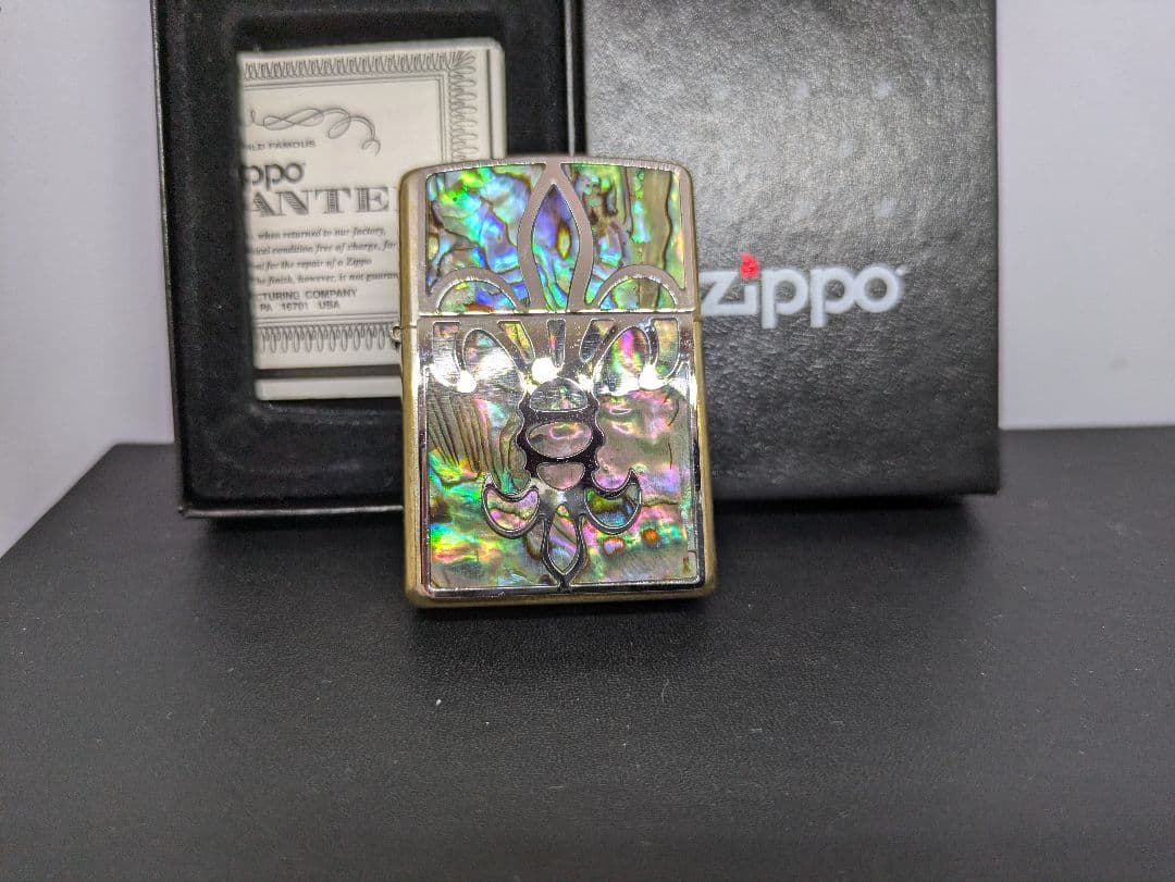 zi 17　シェル貼り　貝貼り　ジッポー