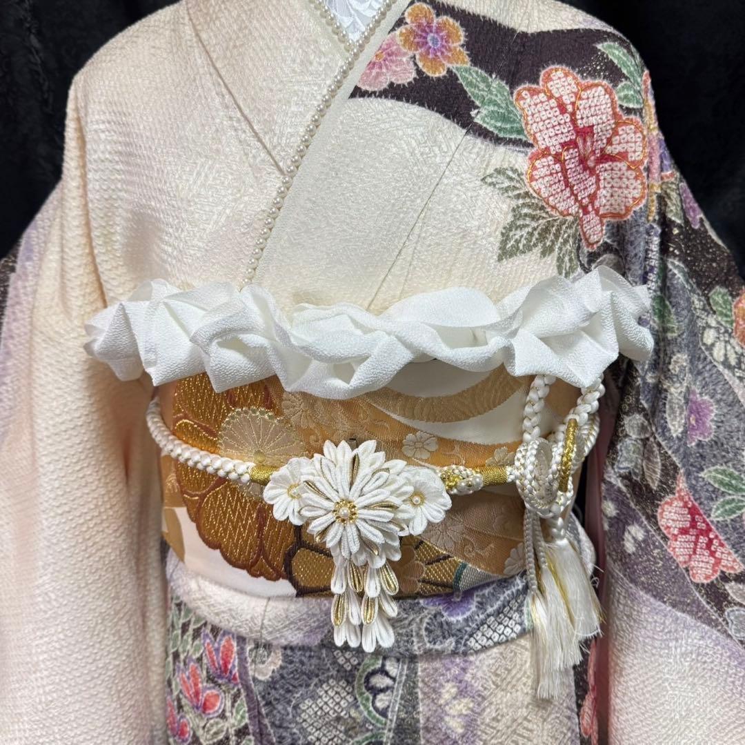 総絞り　本絞り　熨斗　友禅　金彩　白地　ガード加工　フルセット　振袖　振り袖