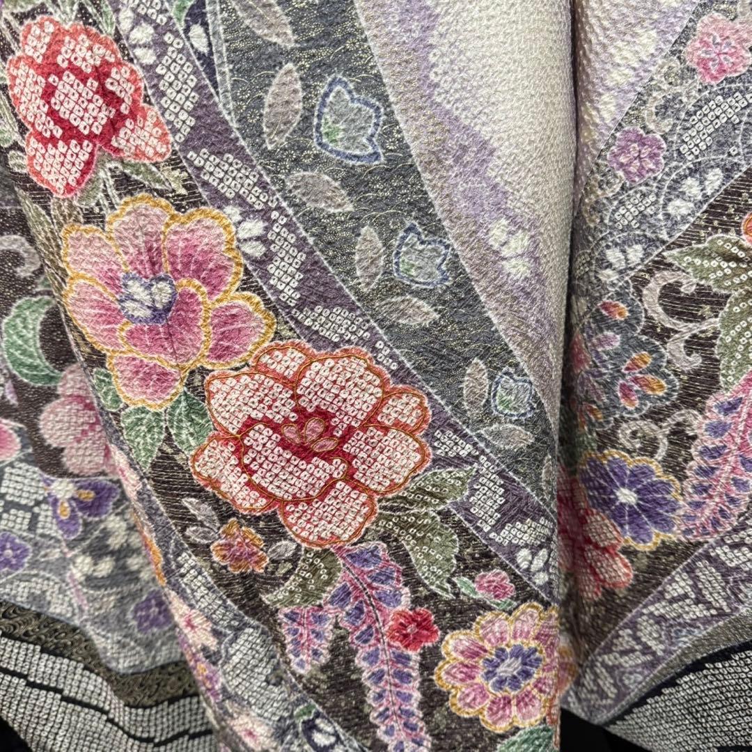 総絞り　本絞り　熨斗　友禅　金彩　白地　ガード加工　フルセット　振袖　振り袖