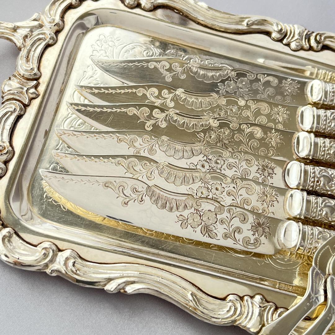 【Saunders & Shepherd】【白蝶貝】カトラリーセット