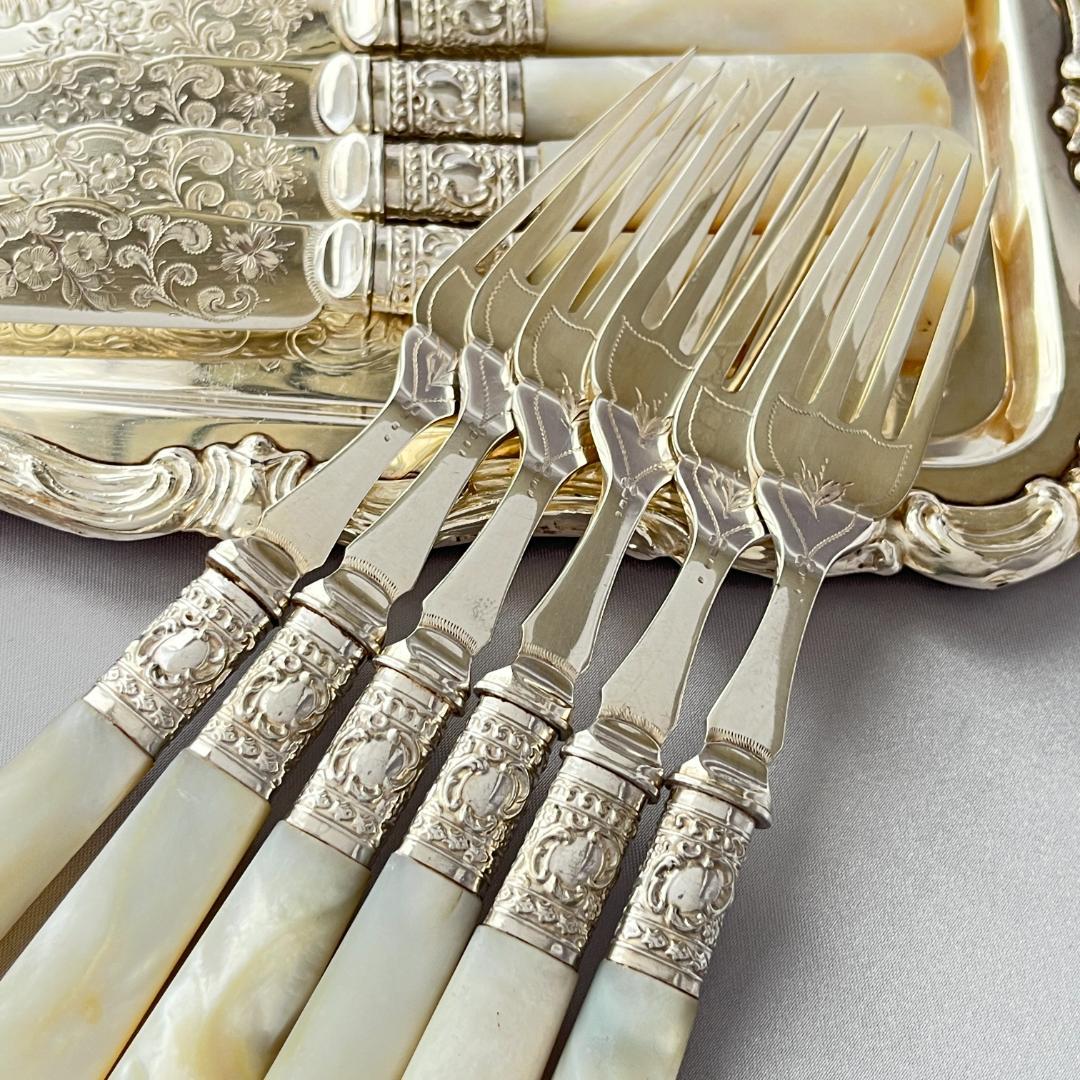 【Saunders & Shepherd】【白蝶貝】カトラリーセット