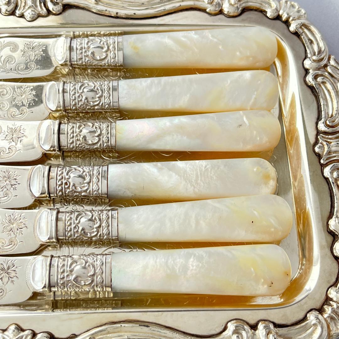 【Saunders & Shepherd】【白蝶貝】カトラリーセット