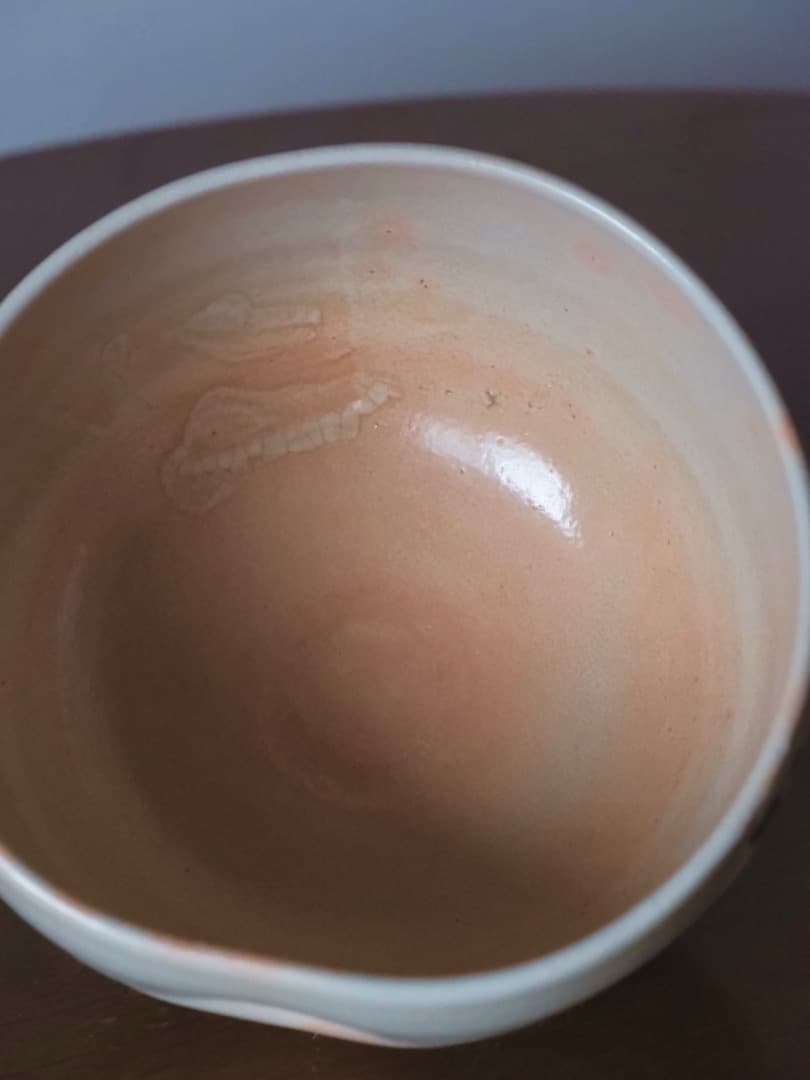 高橋道八　銹絵秋草文　茶碗　茶道具　仕覆付　箱付　Q2325