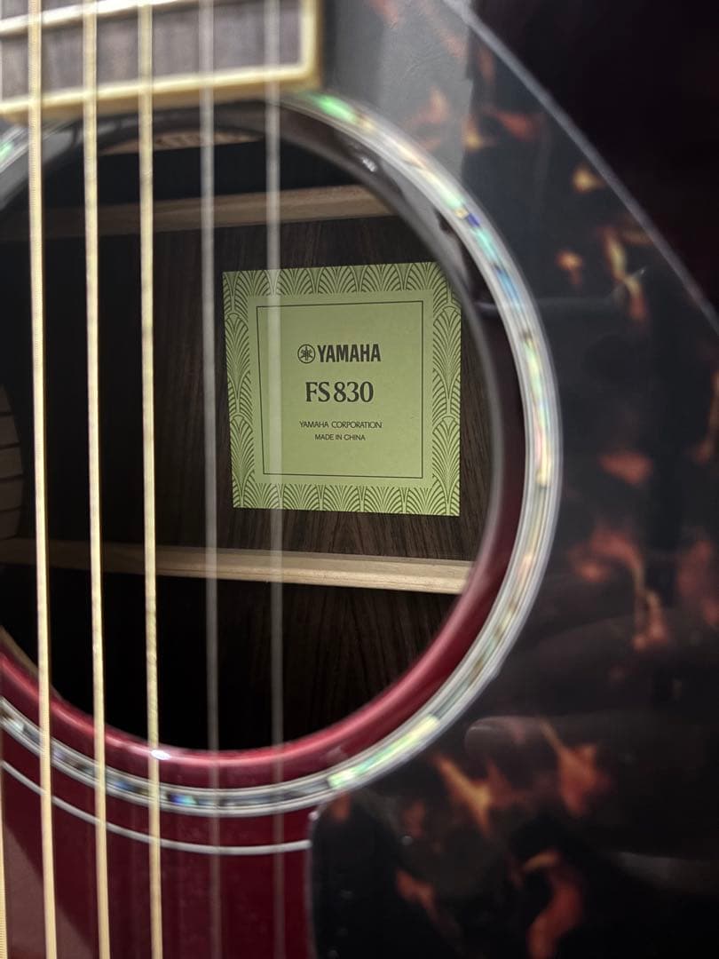 YAMAHA FS830DSR サンバースト 美品 使用10回程度 ケース付