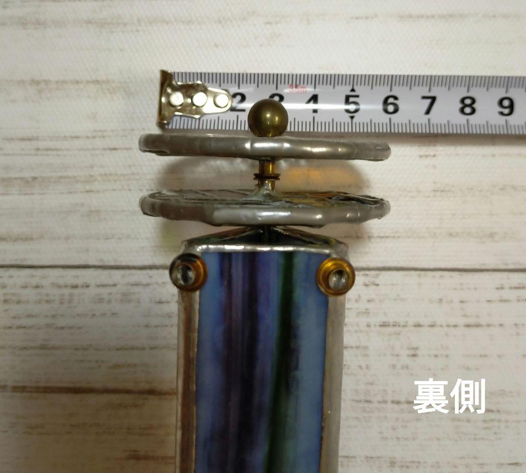 ステンドグラス万華鏡　ホイールスコープ　アンティーク　カレイドスコープ