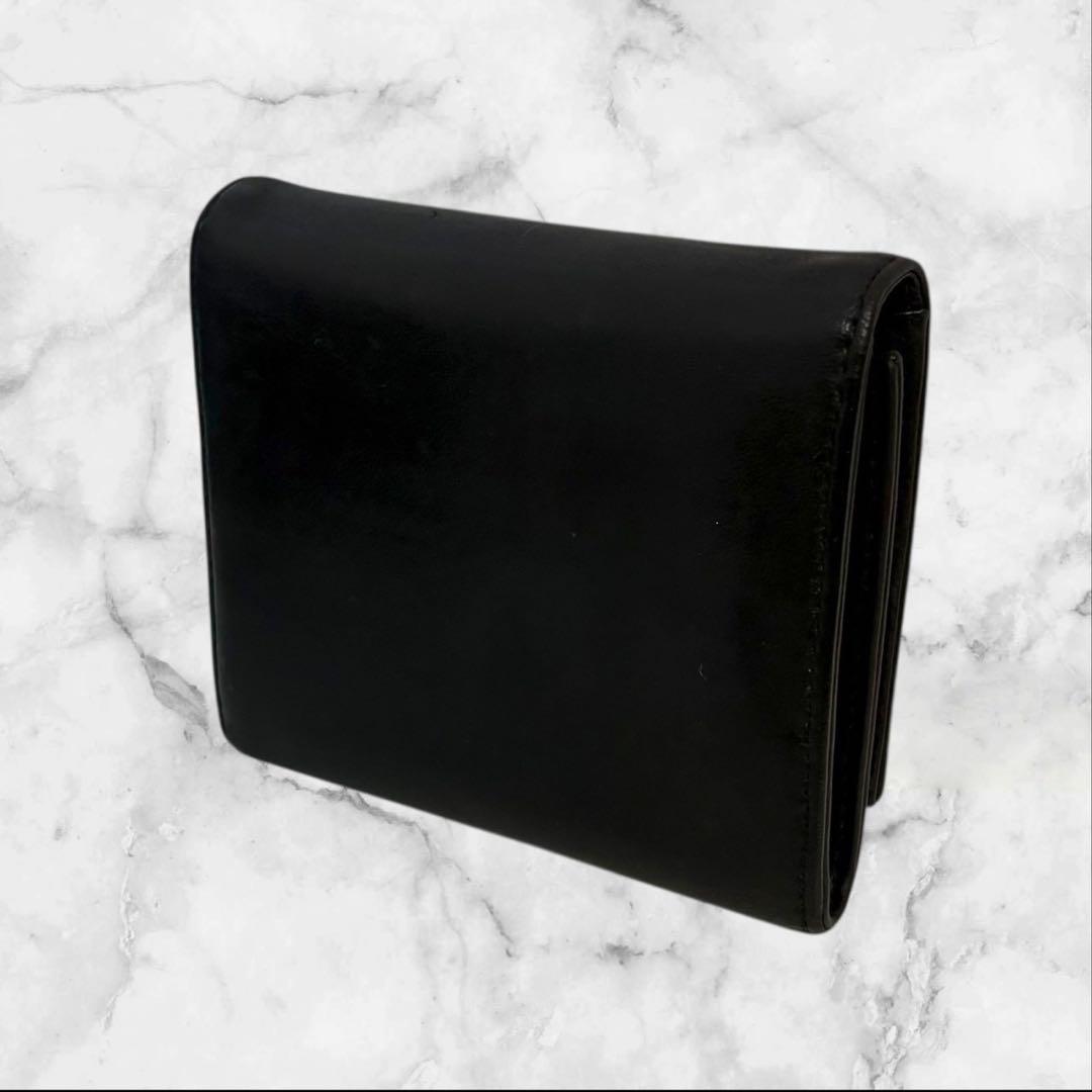 極美品✨ PRADA プラダ 三つ折り財布 オールレザー ブラック 黒