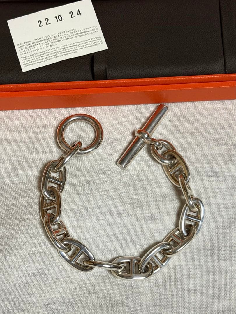 HERMES / エルメス シェーヌダンクル TGM12コマブレスレット