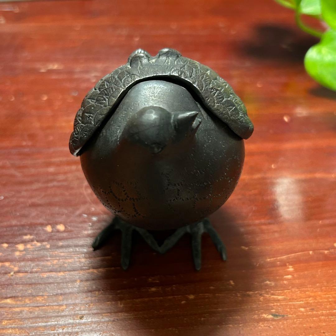 鶉の香炉　アンティーク　骨董