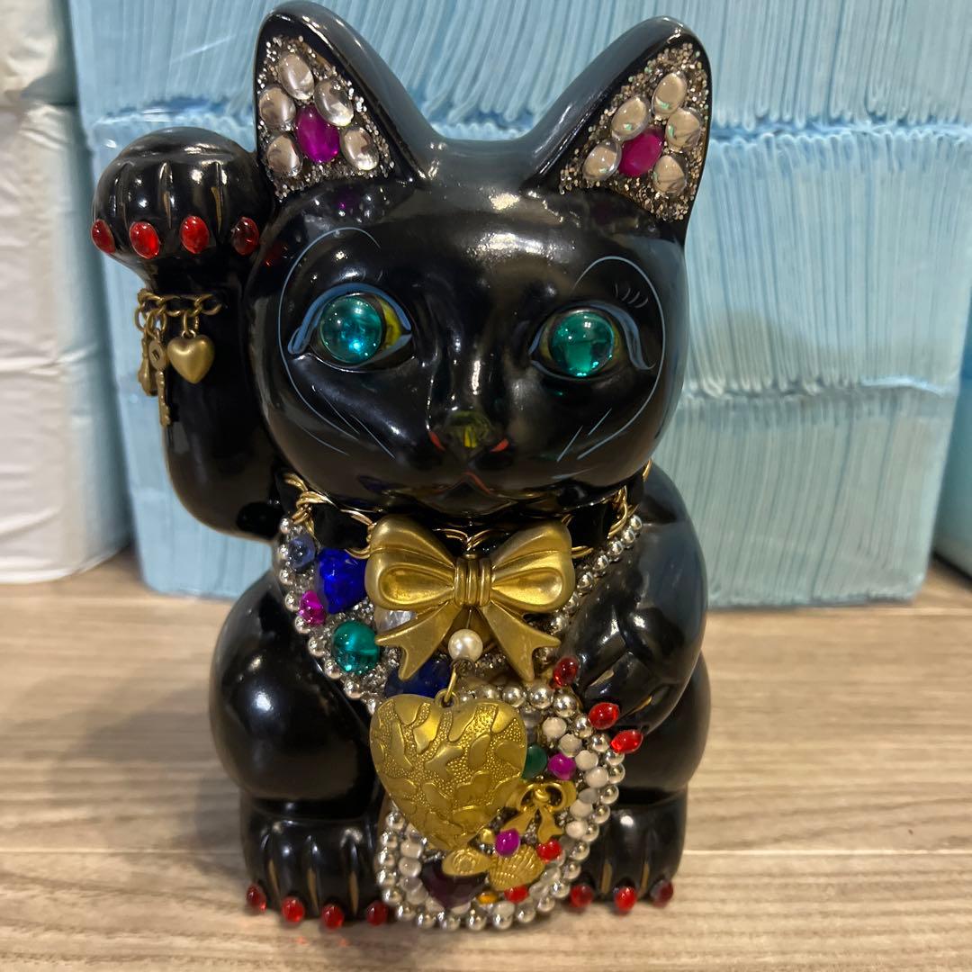 招き猫　まねきねこ　骨董品　アンティーク　ストーン　昭和　置物