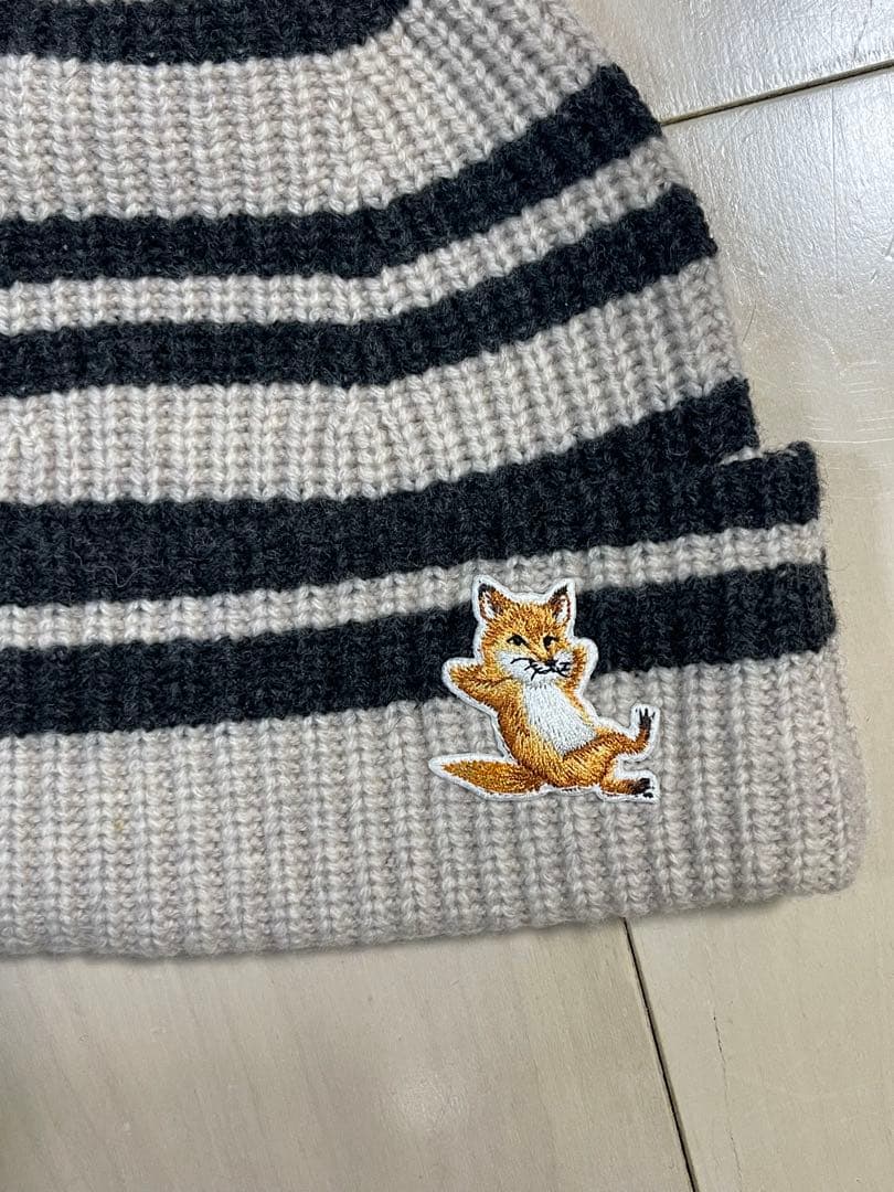 帽子 Maison Kitsune Chillax Fox Patch Beanie