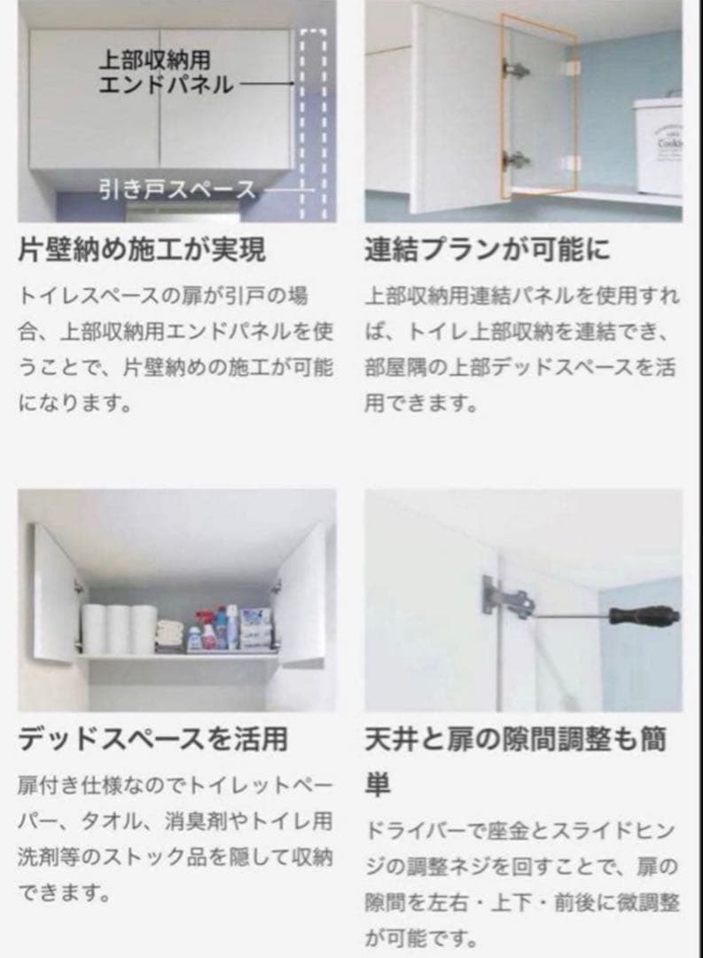 【ぎんちゃん】南海プライウッド　トイレ上部収納　TJHD-CW-A扉付