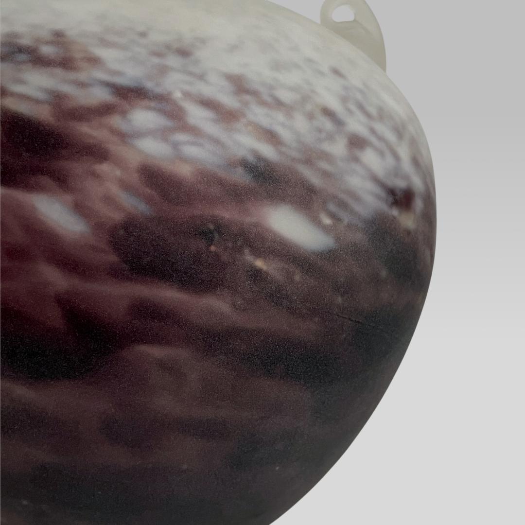 真作【藤田喬平】 手吹きガラス フラワーベース 花瓶 宙吹き 文化勲章 作家