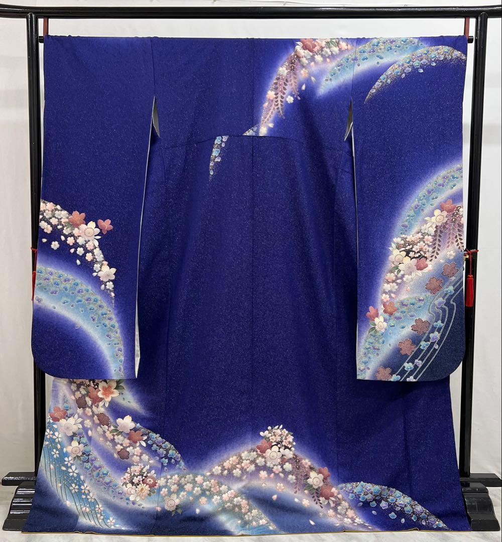 振り袖　フルセット　長襦袢付　成人式　金彩加工　刺繍入り　金通し　673