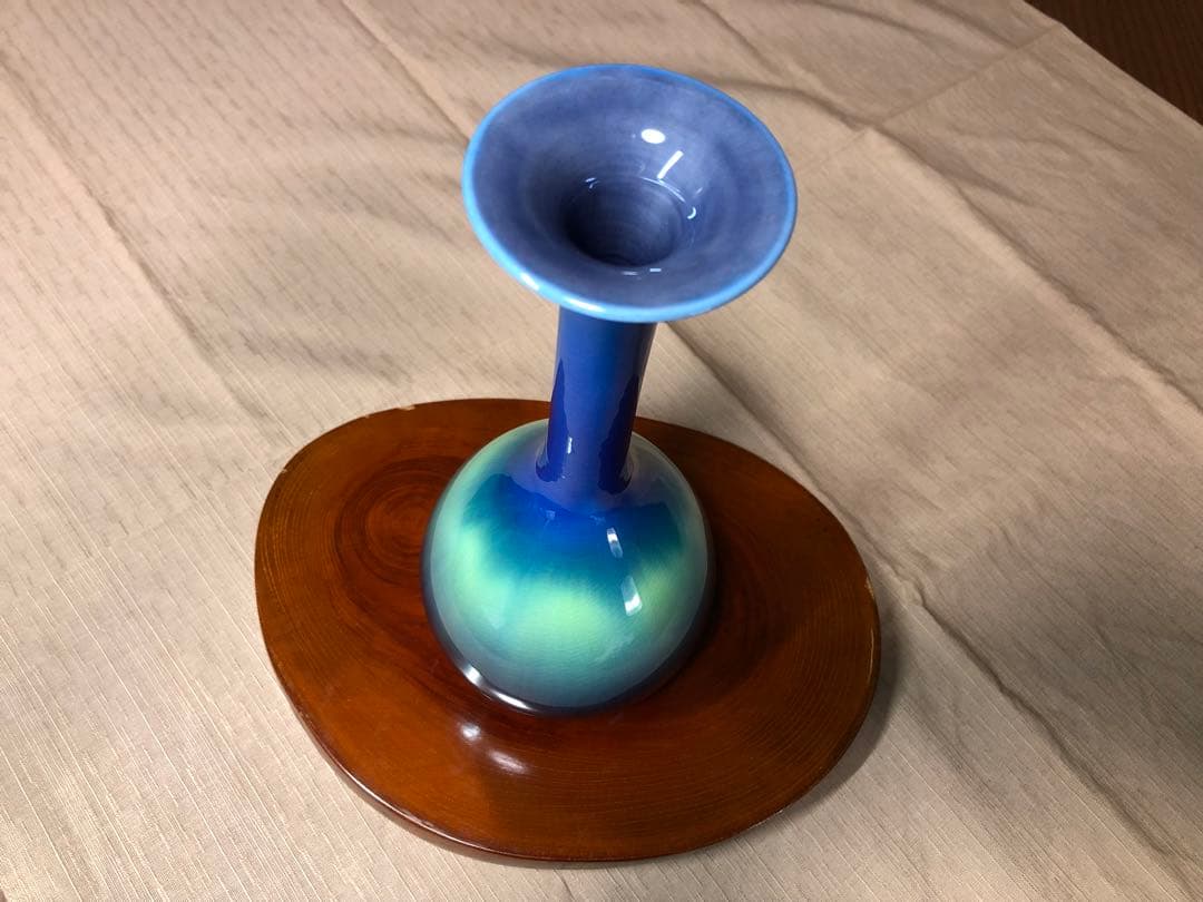 人間国宝　三代　徳田八十吉　花瓶