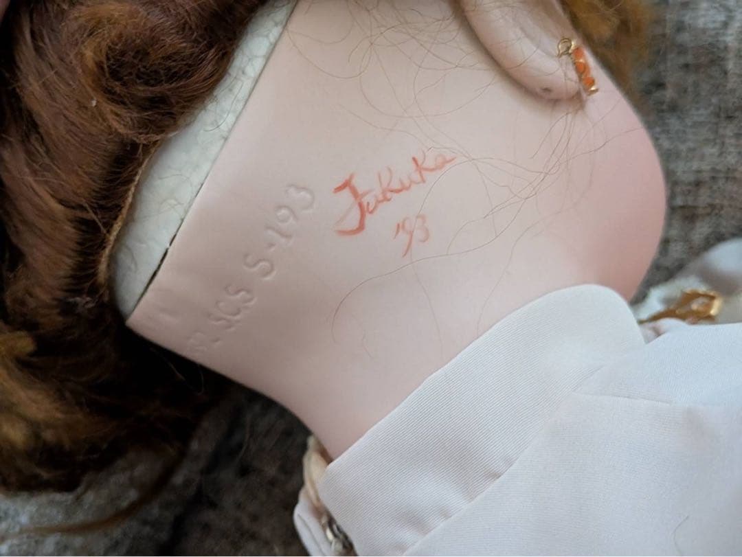 ビスクドール　作家物、1993年　西崎富久子　60センチ　シーリー社ボディ