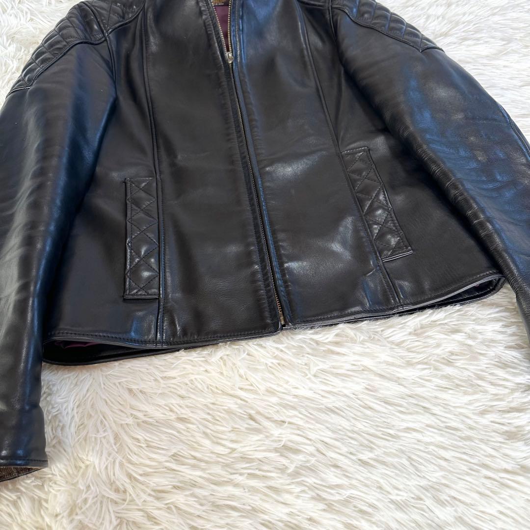 極美品 MR.OLIVE シングルライダースジャケット 馬革 ブラック M