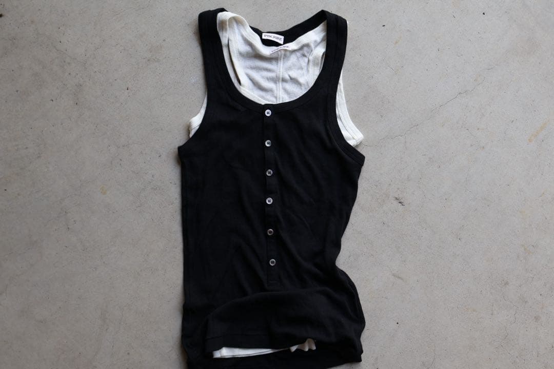 INSCRIRE アンスクリア タンクトップ 2枚セット ブラック