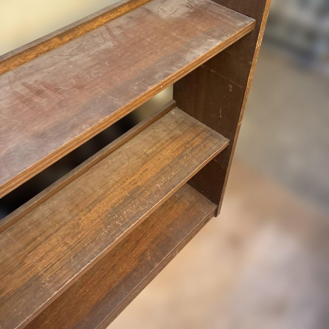 ヴィンテージレトロ　書棚　本棚　シェルフ　古家具　古道具　マイナスネジ6段172