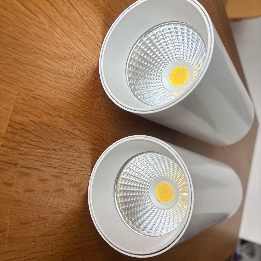 ホワイト LEDスポットライト 2個セット