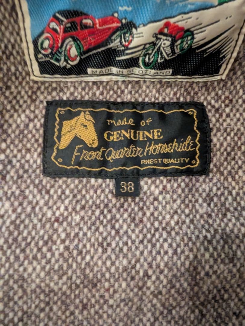 エアロレザー　ブラウン シングルライダースジャケット