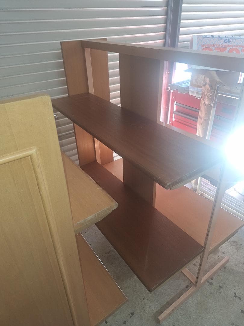 木製 4段ディスプレイラック 陳列棚 2台セット