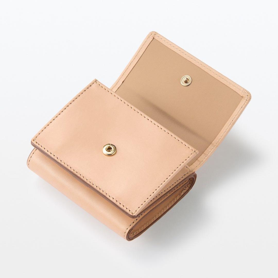 新品★無印良品★イタリア産ヌメ革　三つ折り財布 ★★