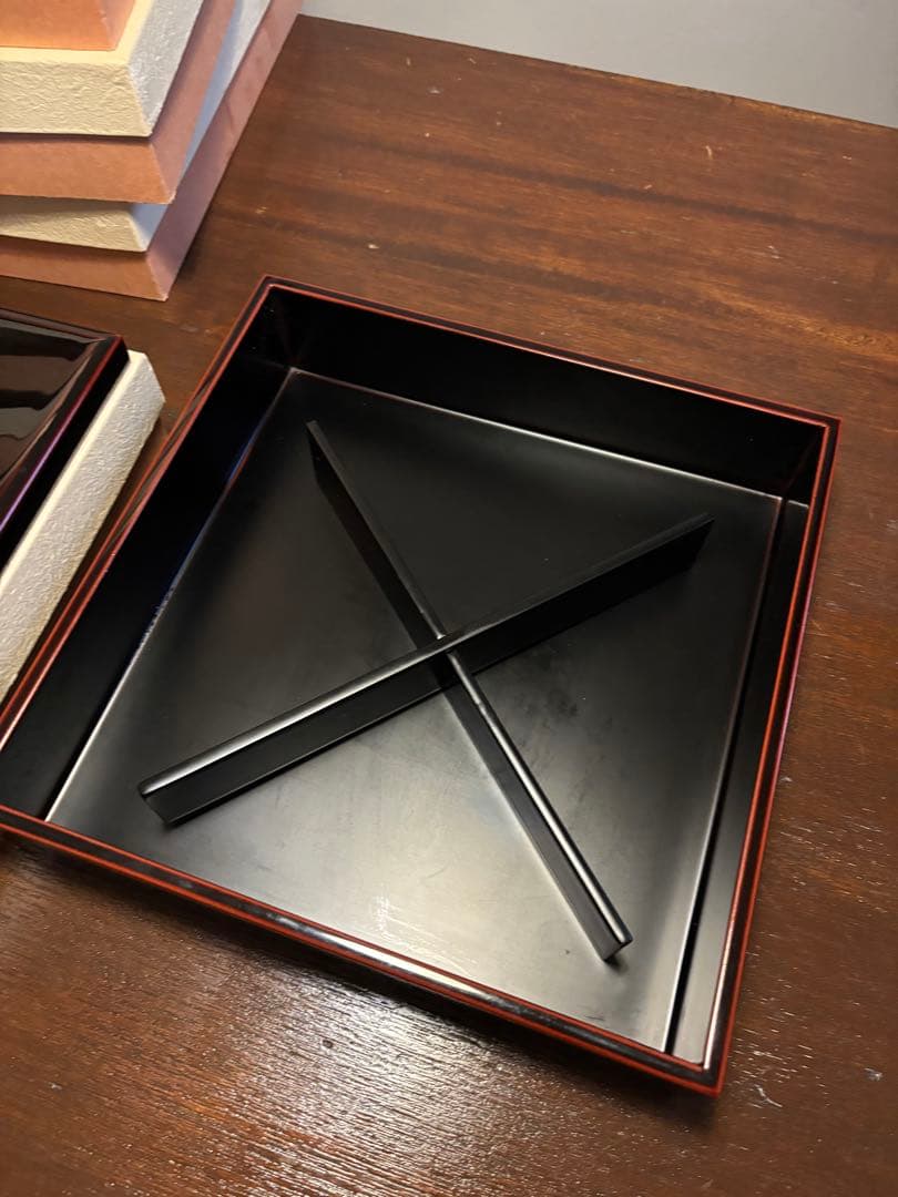 溜め塗り　松花堂弁当　6セット　美品　漆器