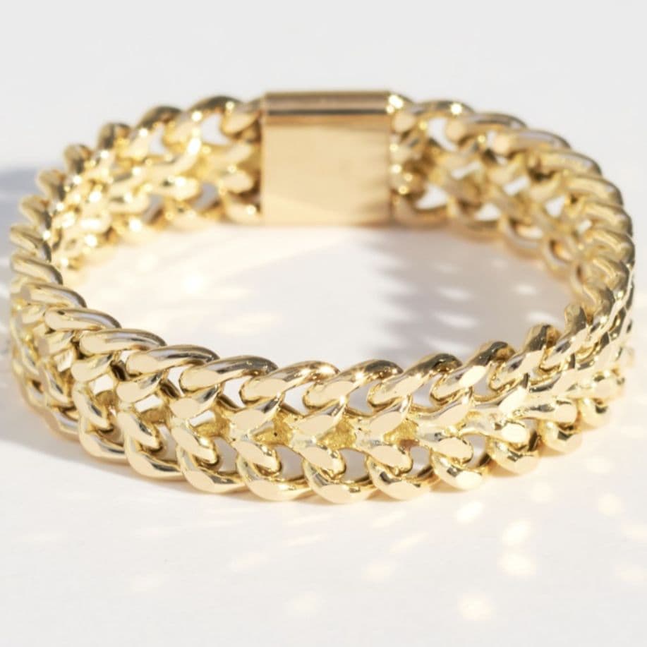 【ほぼ未使用品】K18 ビスマルク チェーンリング 喜平 大　L&Co.