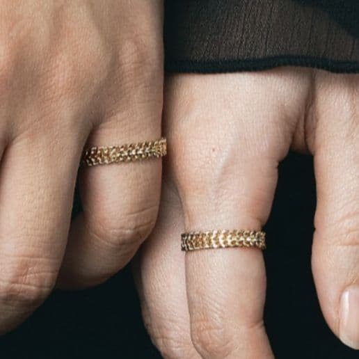 【ほぼ未使用品】K18 ビスマルク チェーンリング 喜平 大　L&Co.