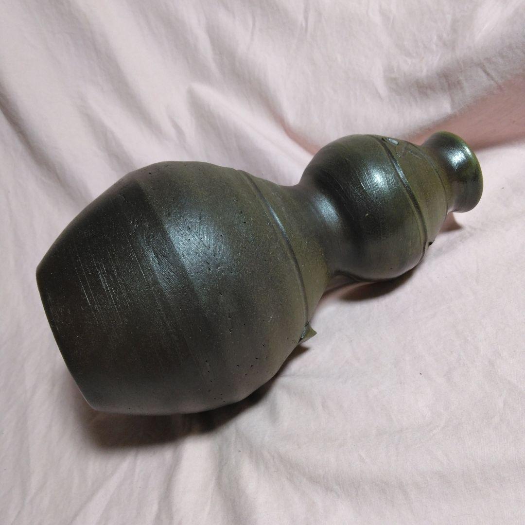 備前焼　瓢箪型　花入れ