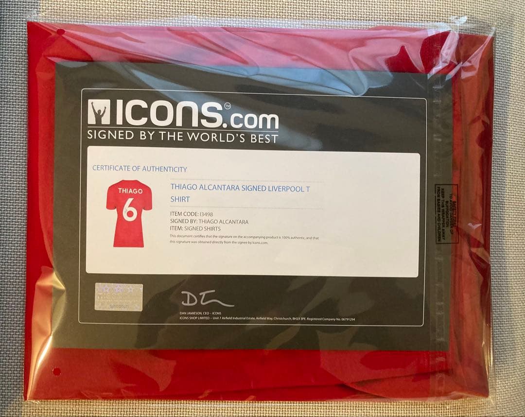 ICONS チアゴ アルカンタラ 直筆 サイン auto ユニフォーム