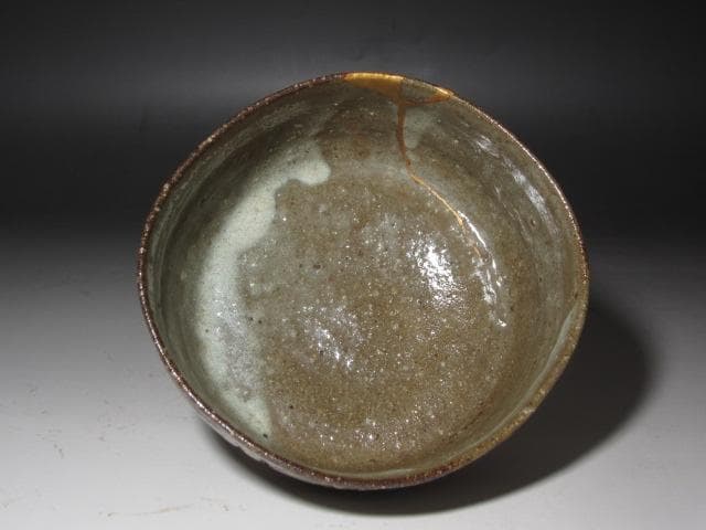 ☆　古萩茶碗　しぐれ　裏千家　十三代　円能斎の花押がございます☆y400