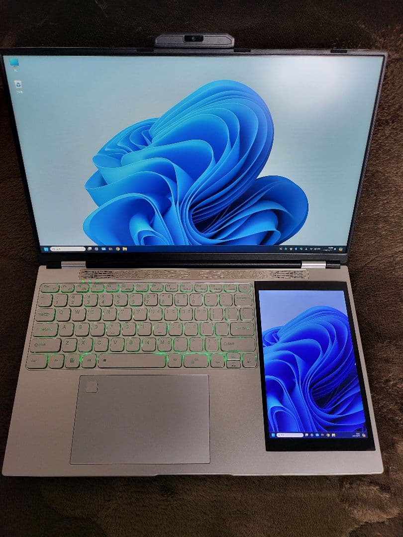 Celeron N5105 15.6+7インチタッチスクリーンのダブル液晶ノート