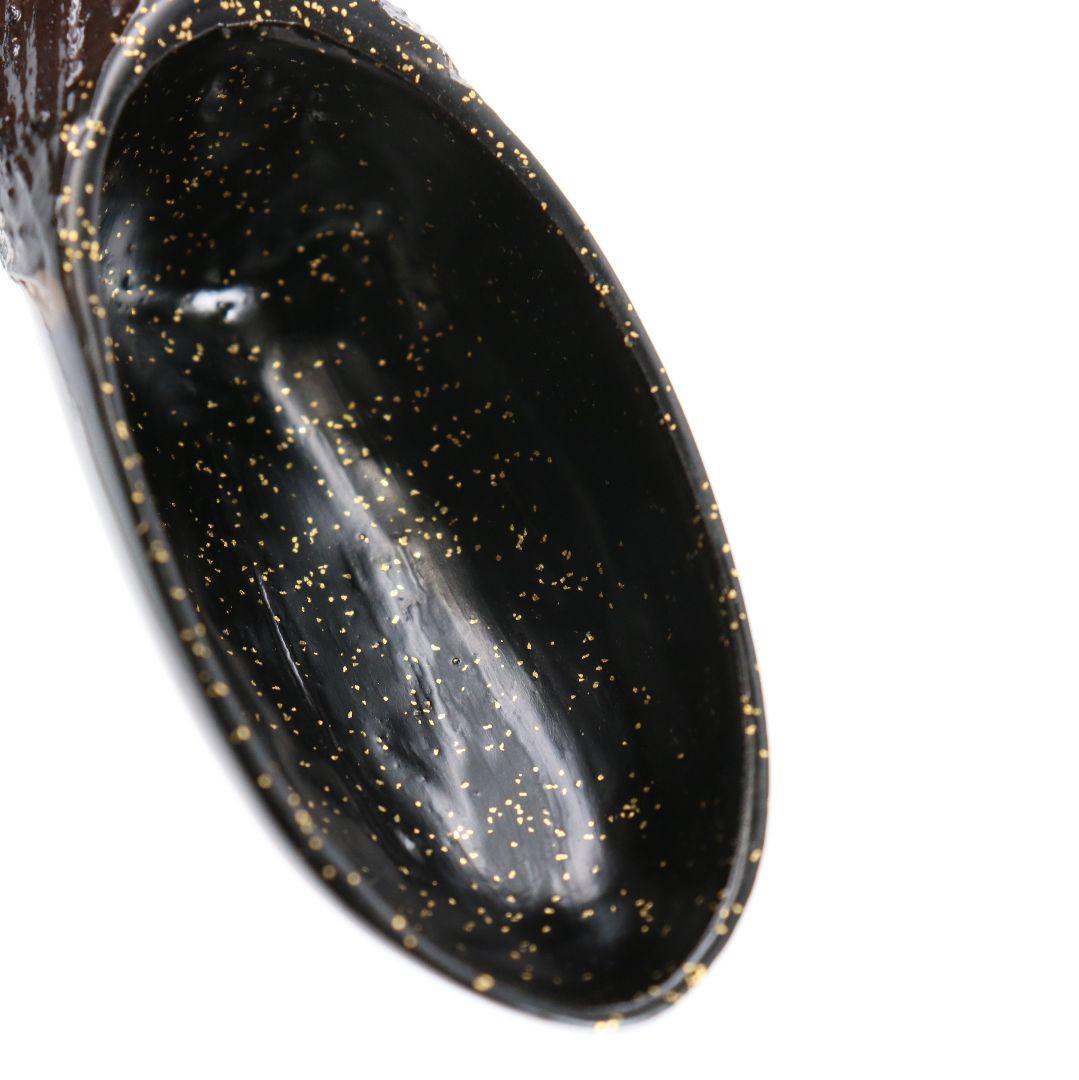 松井芳子作 輪島塗 乾漆なす香合 共箱茶道具　N125　1F20