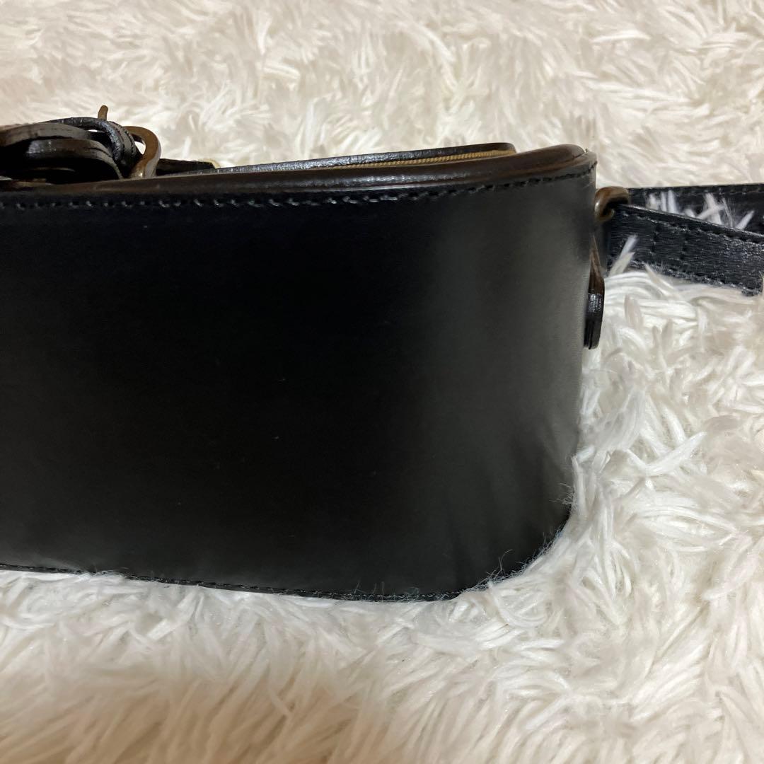 極美品 Dakota ミニショルダーバッグ レザー 黒