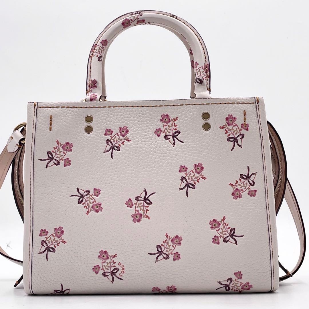 超極美品● COACH コーチ ローグ25 2way ハンドバッグ 花柄 レザー