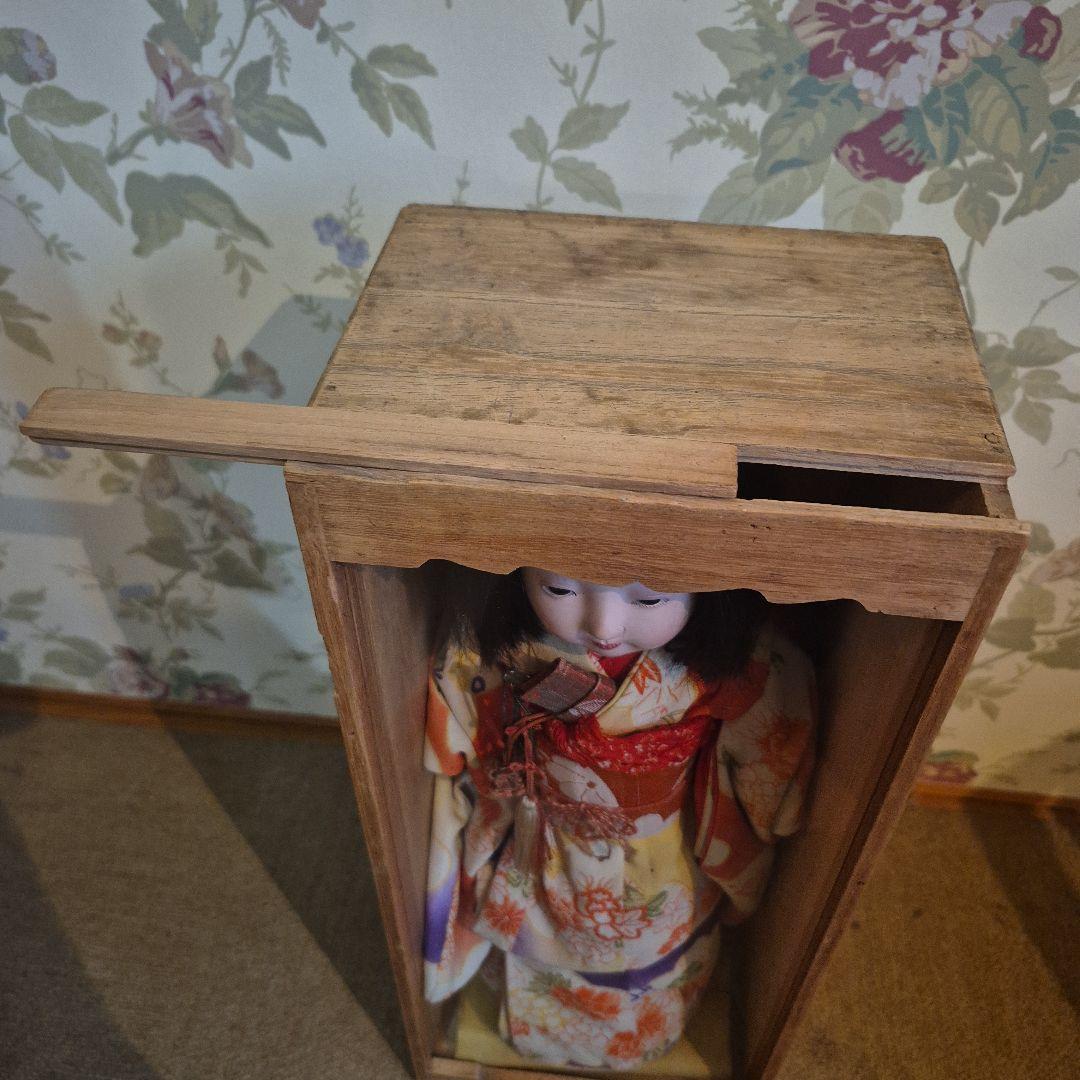 市松人形 木製ケース付き