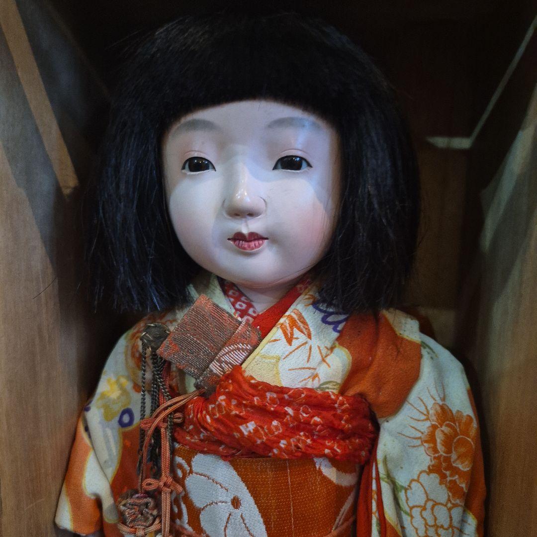 市松人形 木製ケース付き