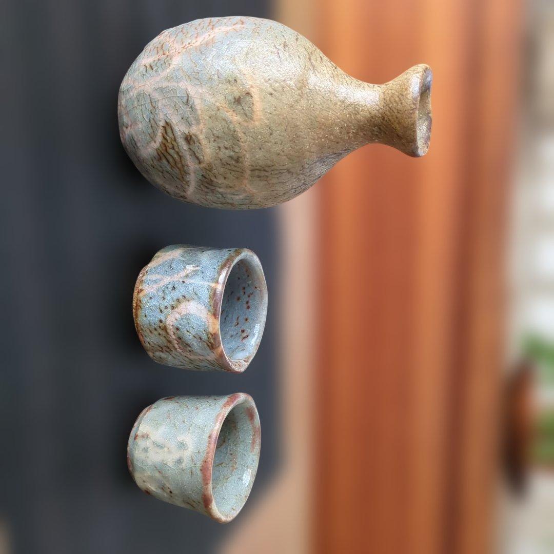 鼠志野 の酒器セット