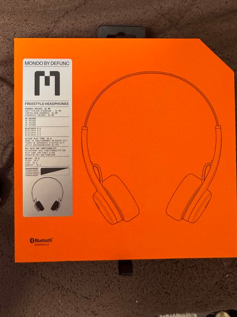 Defunc Mondo Freestyle Headphones オレンジ