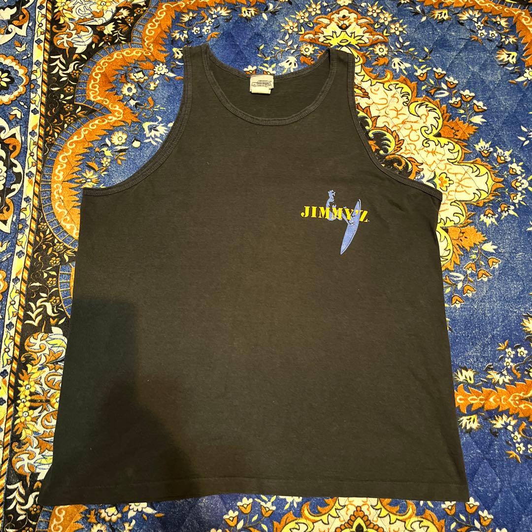 90s ビンテージUSA製 JIMMY'Z タンクトップ　ビッグサイズ　ブラック