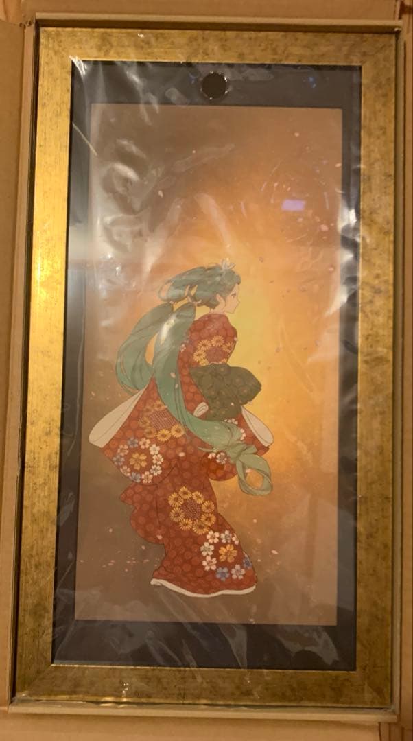 初音ミク　見返り美人　複製画