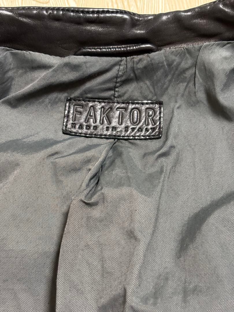 FAKTOR ホースレザーシングルライダース ホースレザー M BLACK 黒